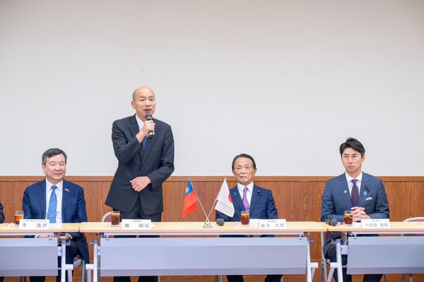 ▲▼立法院長韓國瑜25日率團拜會日本前首相麻生太郎。（圖／立法院提供）