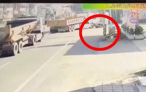 ▲彰化溪州發生73歲機車騎士遭砂石車輾壓身亡。（圖／縣議員李俊諭提供）