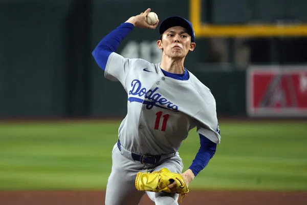 ▲▼道奇佐佐木朗希。（圖／路透）