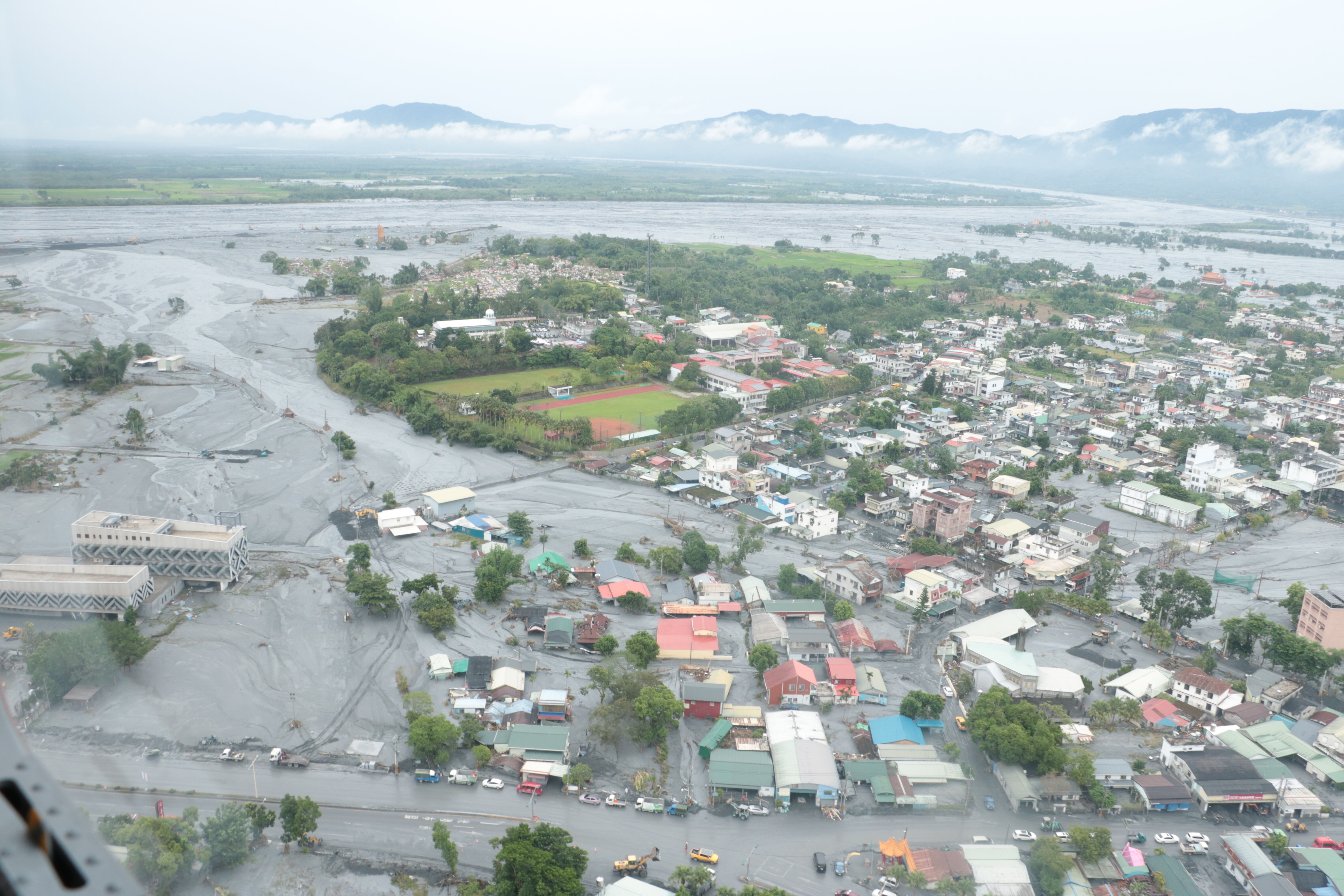 ▲▼根據空拍花蓮光復鄉災區最新畫面。（圖／林保署花蓮分署提供）