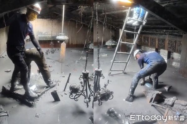 ▲▼             花蓮6歲女童小沂在乾姑姑、乾姑丈保護下幸運存活，目前救難人員持續開挖尋找乾姑丈身影。（圖／嘉義縣消防局提供，下同）