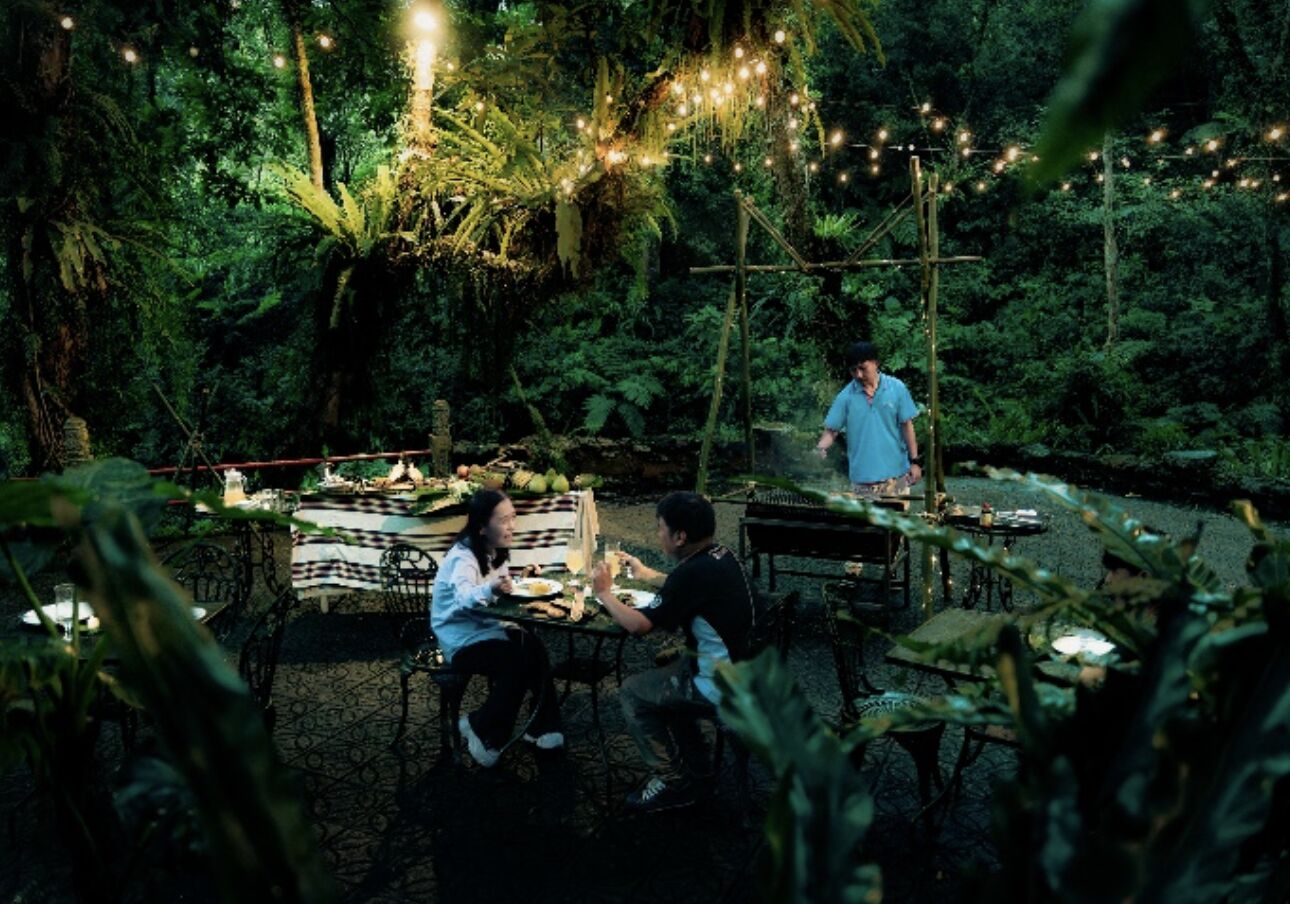 ▲雲仙樂園「雲仙秋夜．森月餐桌」和「夜探森林」生態導覽。（圖／雲仙樂園提供）