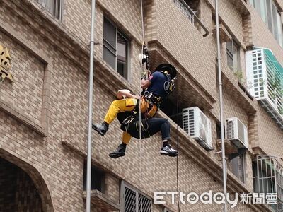 台南安平區攜手獅子會辦震災演練 議員親當「受困者」體驗救援