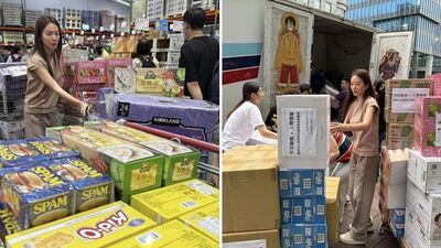 很擔心花蓮「台八女神親搬運物資」！私下衝賣場…素顏0偽裝全被拍