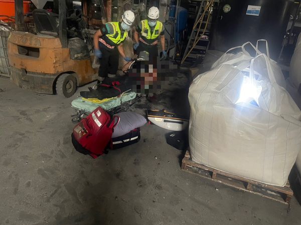 ▲彰化線西某工廠發生工安意外。（圖／記者唐詠絮翻攝）