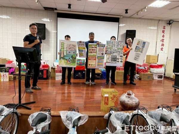▲七股警義消中秋聯歡晚會結合趣味遊戲，寓教於樂宣導爆竹煙火安全。（記者林東良翻攝，下同）