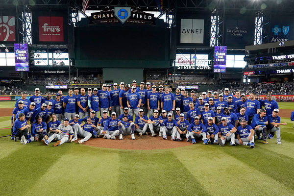 ▲▼道奇大合照，大谷翔平。（圖／達志影像／美聯社）