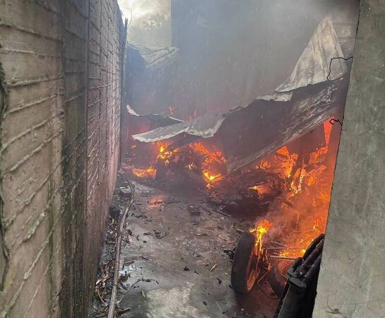 ▲彰化伸港鄉上午民宅發生火警。（圖／消防提供）