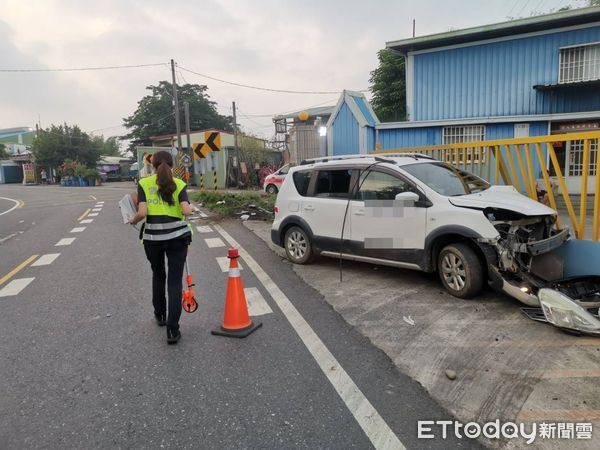 ▲高雄岡山清晨發生死亡車禍。（圖／記者許宥孺翻攝）