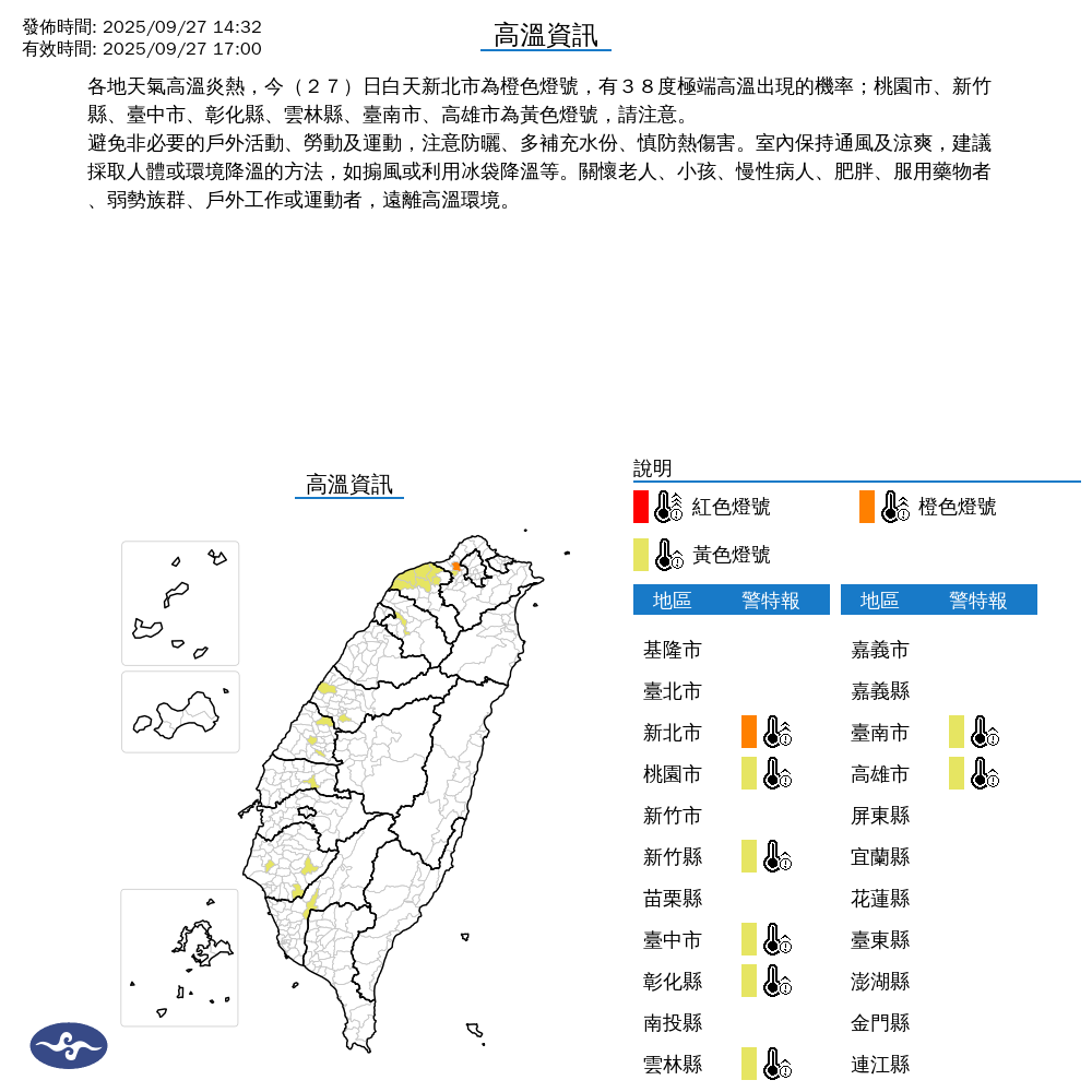 ▲▼高溫。（圖／氣象署）
