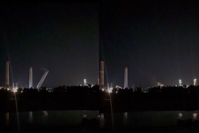 苗栗晚間傳巨響！居民嚇壞「以為爆炸」　原來是拆發電廠機組煙囪
