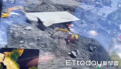 空拍照曝！佛祖街土石覆蓋成荒地　1女疑活埋砂石場開挖搜救