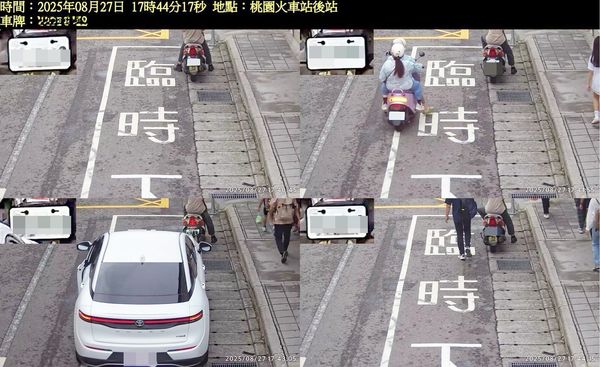▲桃園市交通警察大隊為改善桃園火車站後站周邊車況，10月1日起啟用AI科技執法，臨停逾3分鐘將開罰最高1200元。（圖／桃園交大提供）