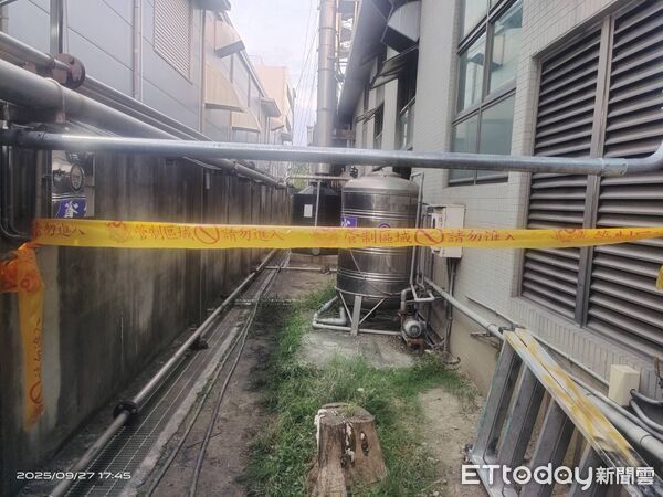 ▲岡山區一家塑膠工廠發生工安意外。（圖／記者許宥孺翻攝）