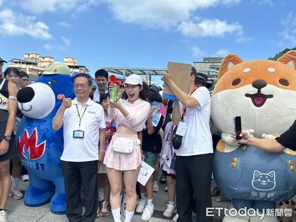 ▲李多慧今日以海科館秋季健走活動的應援大使身份亮相。（圖／記者郭世賢翻攝）