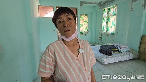 ▲阿嬤暫時睡在三樓，但她回憶洪水來時是在白天，仍直呼感謝主 。（圖／記者劉邠如攝）