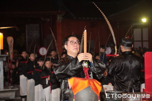 ▲台南市114年度秋祭大成至聖先師孔子釋奠典禮於孔廟大成殿隆重舉行。（記者林東良翻攝，下同）