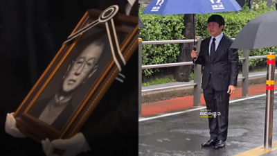 「喜劇教父出殯」臨終前風趣：先走一步了　曹世鎬雨中心碎大哭送別