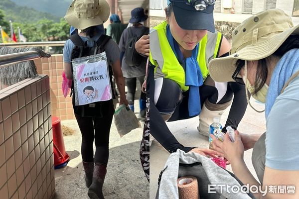 花蓮出現行走的天使！護理師貼「10字告示」四處幫忙　背影惹鼻酸