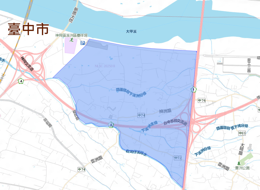 ▲▼臺中市/神岡區/堤南路、民權路、溪洲路、神洲路、豐洲路。（圖／台灣自來水公司）