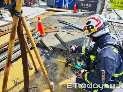 快訊／大量瓦斯外洩！怪手挖破地下管線　台中建案工地急封路