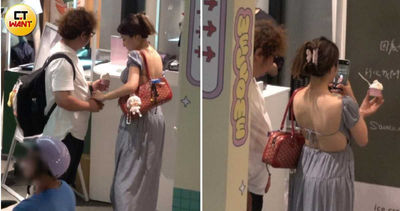 中山站「藍衣妹背後全空」回頭率超高!細看原來是依依 0偽裝全被拍