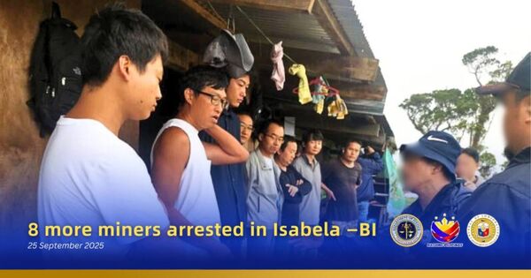 ▲▼ 菲律賓移民局23日在伊薩貝拉省小鎮抓到8名非法外籍礦工，包括7名中國人和1名台灣人。（圖／翻攝自菲律賓移民局）