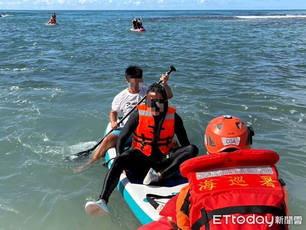 ▲第六岸巡隊第二機動巡邏站恆春萬里桐水域救援。（圖／第六岸巡隊提供）