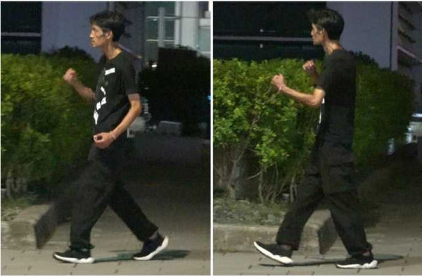 直擊！唐治平遊走街頭突出左勾拳　身形消瘦變成「皮包骨」