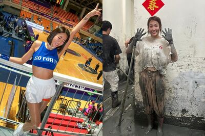 泥堆到小腿肚!啦啦隊女神當志工「全身泥濘照曝」 網讚人美心美