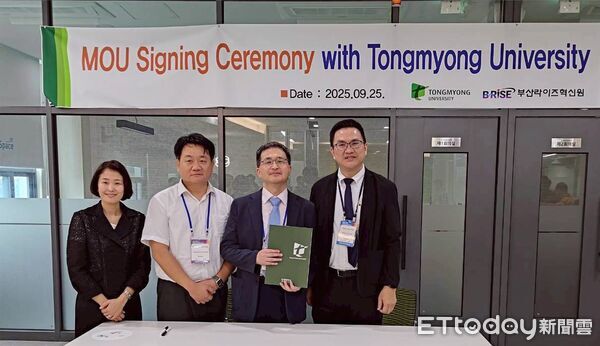 ▲暨大與釜山的東明大學簽訂合作備忘錄，探索未來師生交流、短期韓語營隊、跨文化課程共構與聯合研究可能性。（圖／國立暨南國際大學提供，下同）