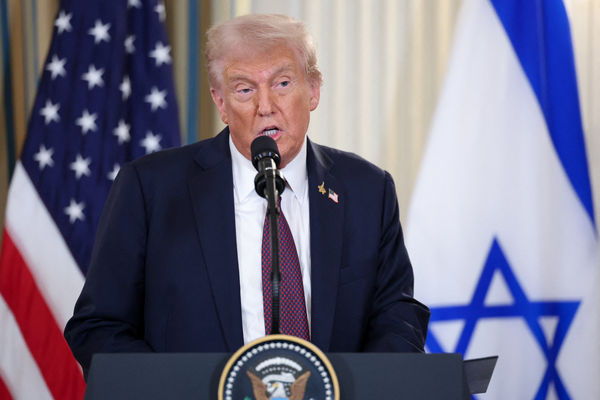 ▲▼美國總統川普（Donald Trump）在白宮會見以色列總理納坦雅胡（Benjamin Netanyahu）。（圖／路透）
