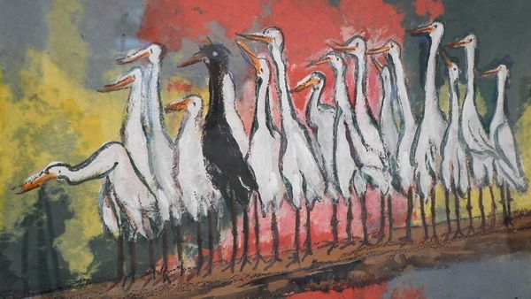 ▲「大金先生」蘇一仲首次舉辦個人創作展。（圖／記者劉亮亨攝）