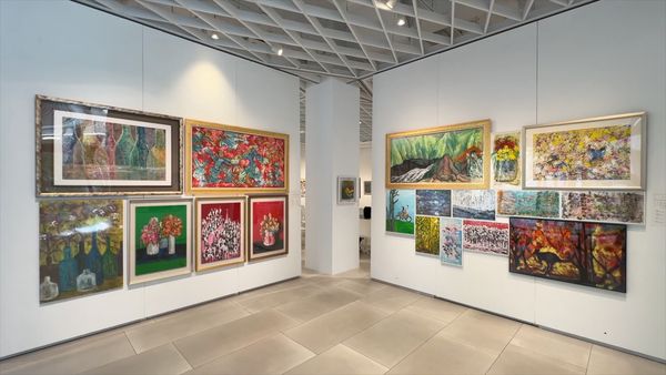 ▲「大金先生」蘇一仲首次舉辦個人創作展。（圖／記者劉亮亨攝）