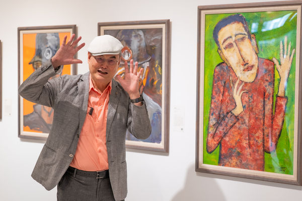 ▲「大金先生」蘇一仲首次舉辦個人創作展。（圖／記者劉亮亨攝）