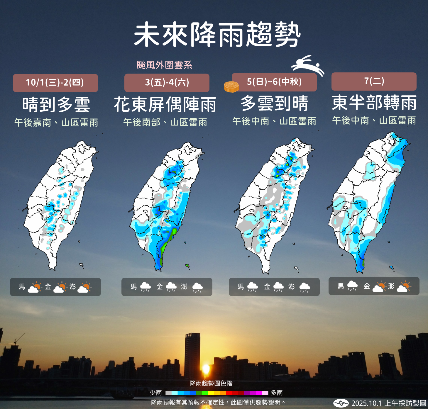 ▲▼未來一周天氣。（圖／氣象署提供）