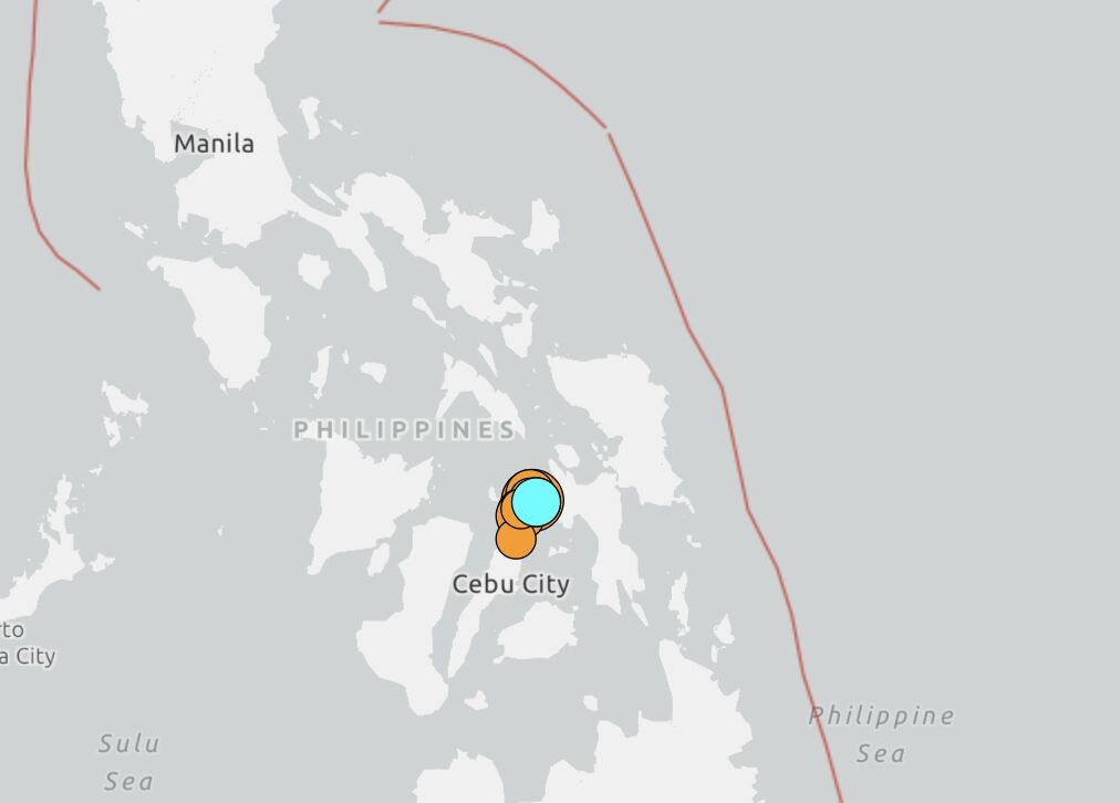 ▲▼菲律賓宿霧（Cebu）外海9月30日晚間發生規模6.9強震。（圖／取自美國地質調查所（USGS）網站）