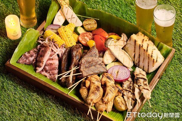 ▲西門町意舍酒店於一樓Buttermilk戶外區，10月3日至10月6日提供「燒烤吃到飽」。（圖／意舍酒店提供）