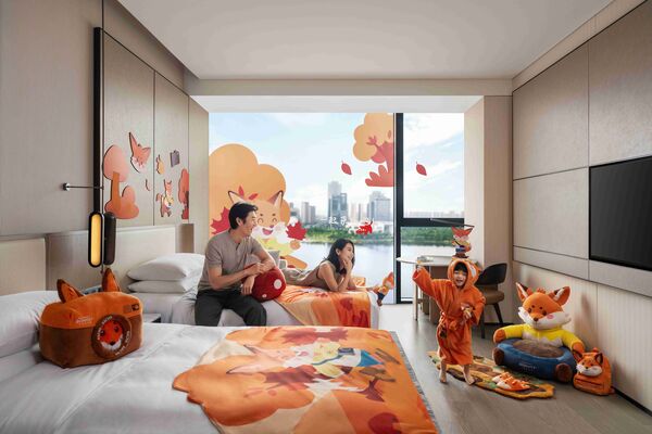 ▲台北國泰萬怡酒店原創IP主題房。（圖／台北國泰萬怡酒店提供）