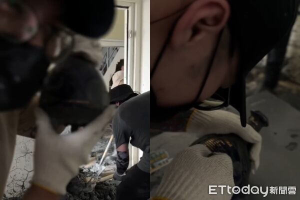 ▲▼女子的男友清淤時挖到酒，屋主立刻問「要不要喝」。（圖／Threads網友annaxhuangx授權提供，請勿隨意翻拍以免侵權）
