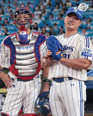 ▲吳昇桓與姜珉鎬最後一次搭檔。（圖／截自三星失粉絲團）