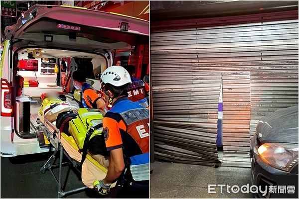 ▲▼台南市西門路三段車禍，3人受傷。（圖／記者林東良翻攝）