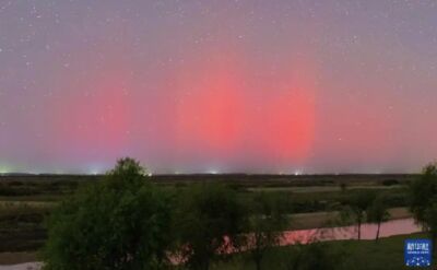 全球連兩日地磁暴　黑龍江佳木斯現粉紅極光