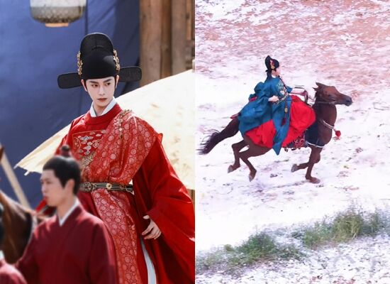 ▲丁禹兮拍戲險爆墜馬意外。（圖／翻攝自微博）