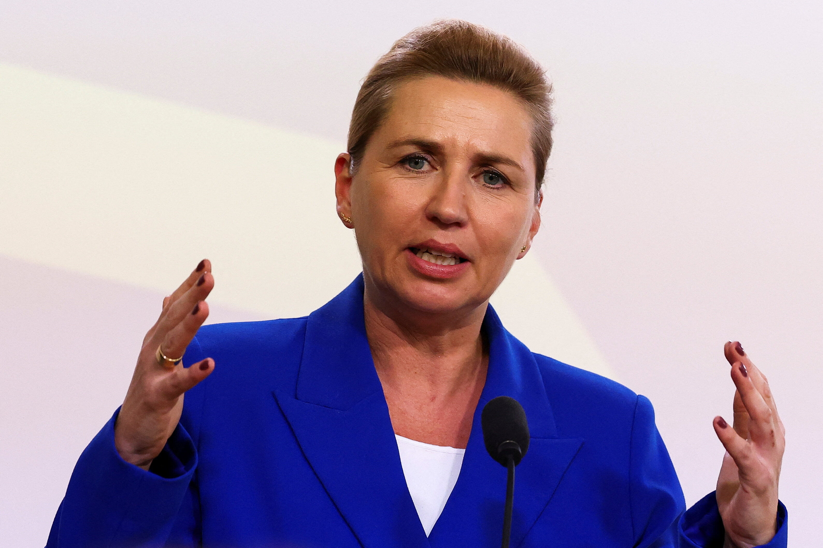 ▲▼ 歐盟哥本哈根峰會，丹麥總理佛瑞德里克森（Mette Frederiksen）在記者會上發言。（圖／路透）