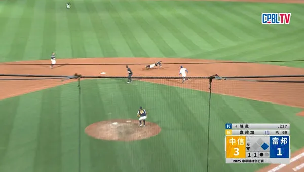 ▲▼岳東華一顆星接殺。（圖／截自CPBLTV）