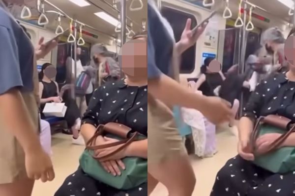 北捷被踹婦新視角影片。（圖／翻攝自Facebook／記者爆料網）