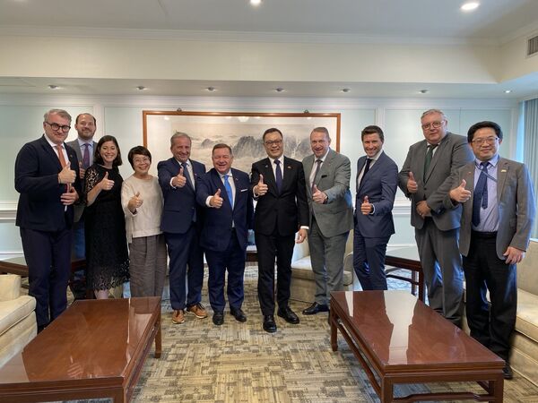 ▲▼外交部政務次長陳明祺款宴奧地利友台協會主席艾蒙（Werner Amon）率領「奧地利跨黨派國會議員訪問團」。（圖／外交部提供）