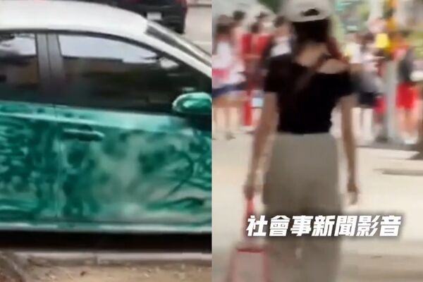 ▲▼ 太狠了！姊弟戀破局釀姊姊們的戰爭　高雄女開戰噴花情敵白車。（圖／翻攝社會事新聞影音）