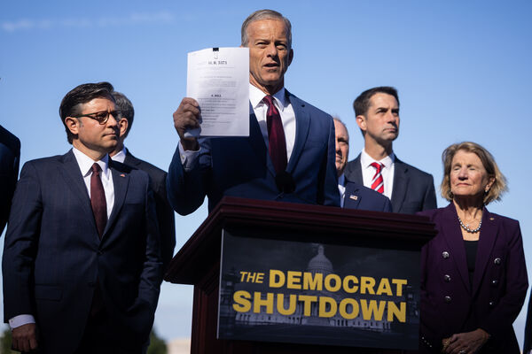 ▲▼美國聯邦參議院，共和黨參議院領袖圖恩（John Thune）。（圖／達志影像／美聯社）